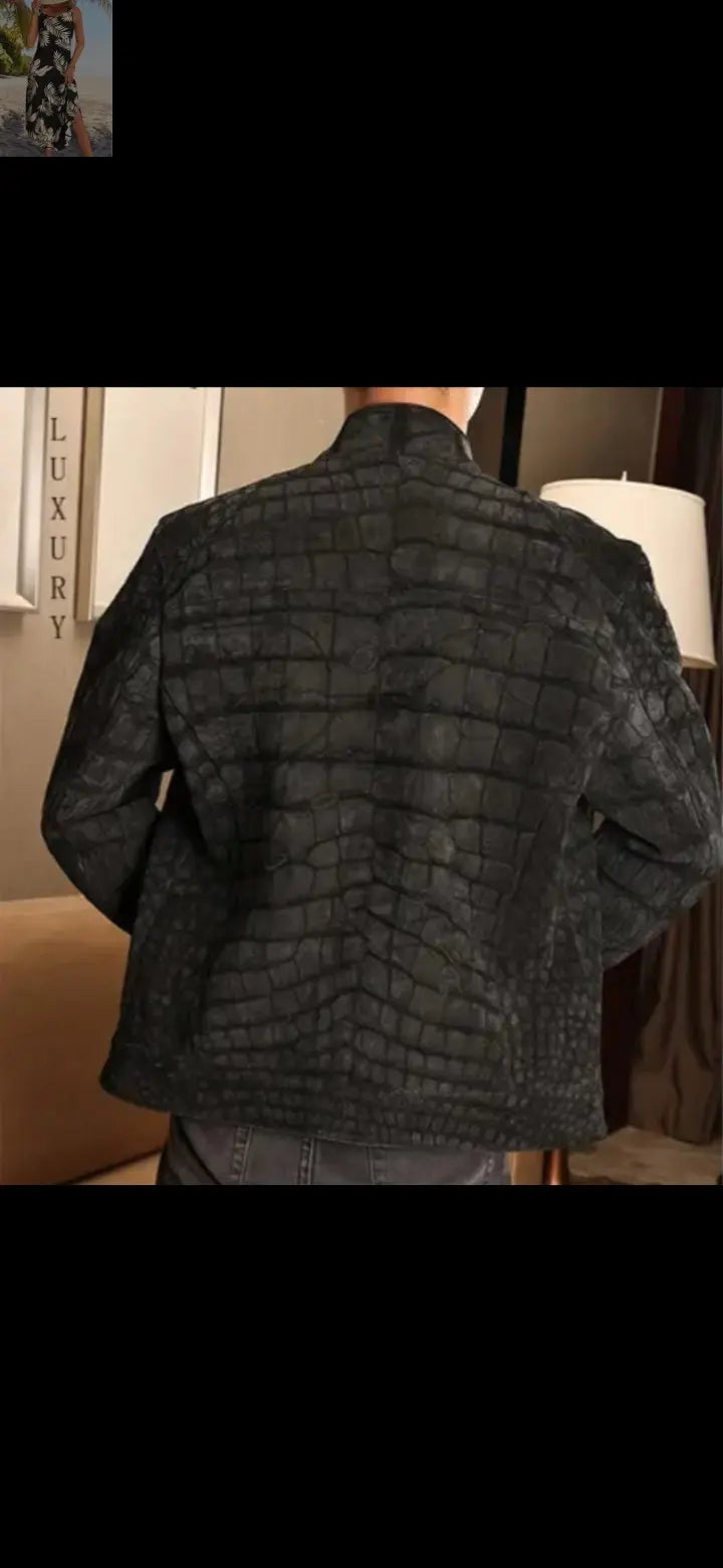 DON JOHN Crocodile Jackets Handmade Men's