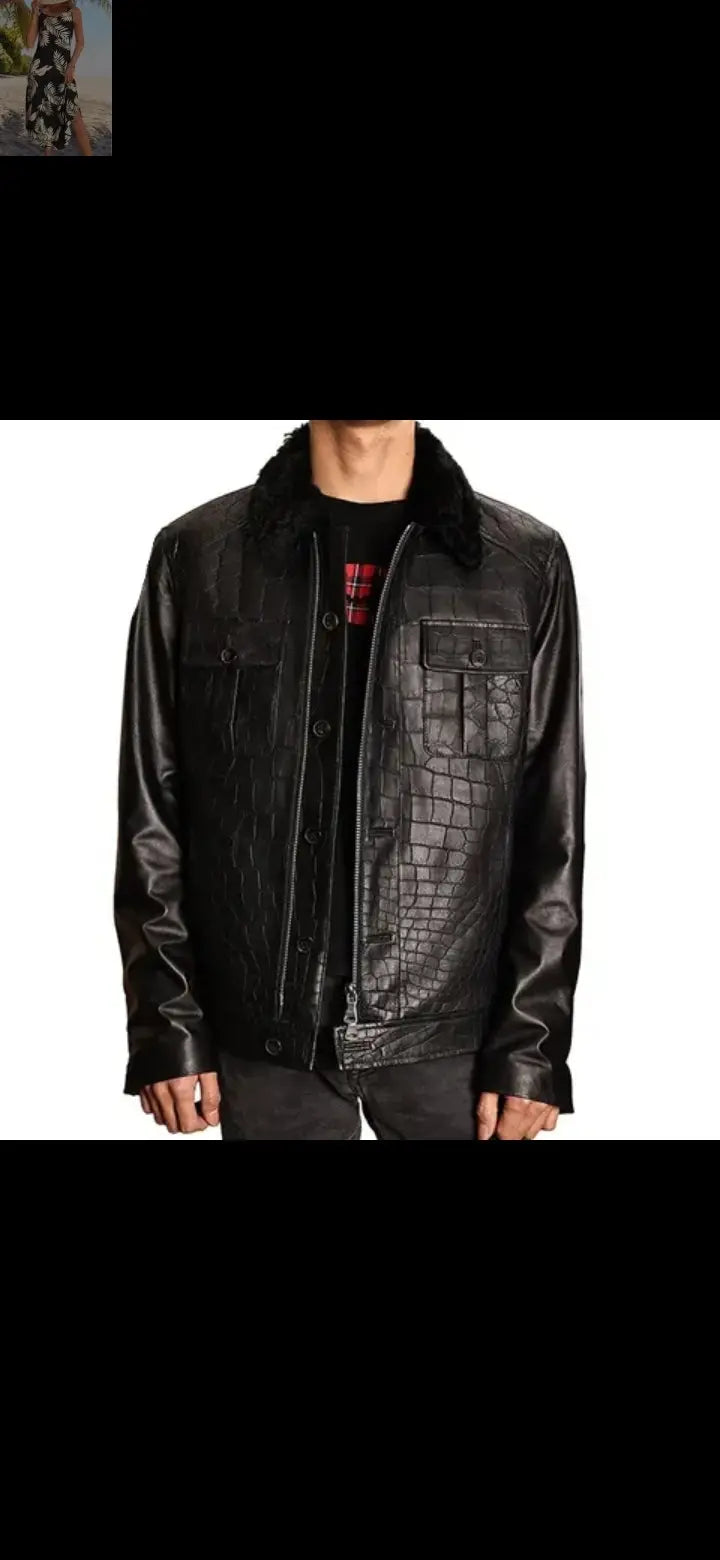 DON JOHN Crocodile Jackets Handmade Men's