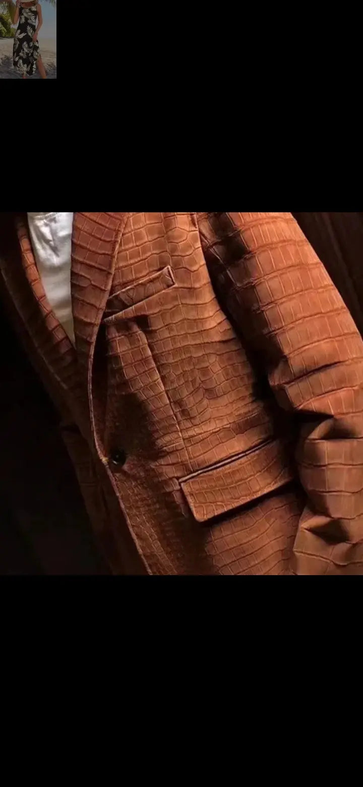 DON JOHN Crocodile Jackets Handmade Men's