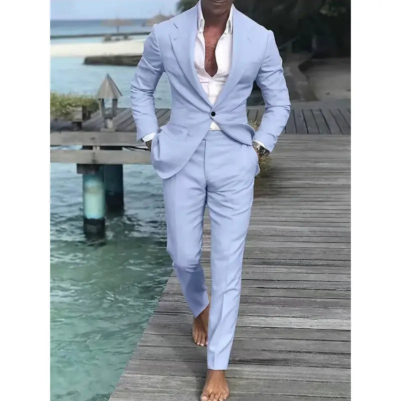 New Mens Fashionable Casual Business Suit style-haven-vwag8
