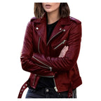 Women's Short Women's Leather Jacket Coat Jacket Pu - Style HavenStyle Haven