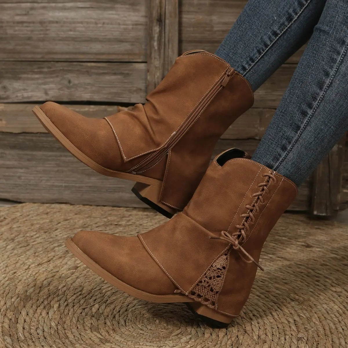 Women's Low-cut Round Head Dr Martens Boots style-haven-vwag8