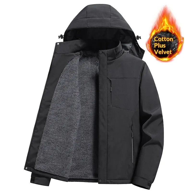 Men's Windproof Tactical Jacket — Detachable Hood style-haven-vwag8