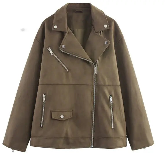 Women's Motorcycle Leather Jackets Autumn New style-haven-vwag8