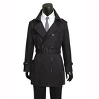 Men's British-Style Slim-Fit Trench Coat — Belted, Plus-Size style-haven-vwag8