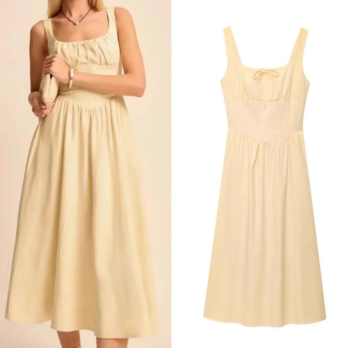 Slim-fit Bow-tied Strap Dress For Women style-haven-vwag8