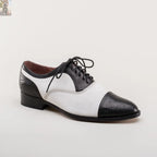 Dandy Men's Vintage Cap Toe Oxfords (Black/White)