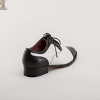 Dandy Men's Vintage Cap Toe Oxfords (Black/White)
