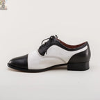 Dandy Men's Vintage Cap Toe Oxfords (Black/White)