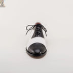 Dandy Men's Vintage Cap Toe Oxfords (Black/White)