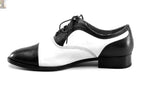 Dandy Men's Vintage Cap Toe Oxfords (Black/White)