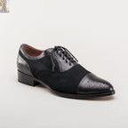 Dandy Men's Vintage Cap Toe Oxfords (Black)