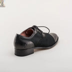 Dandy Men's Vintage Cap Toe Oxfords (Black)