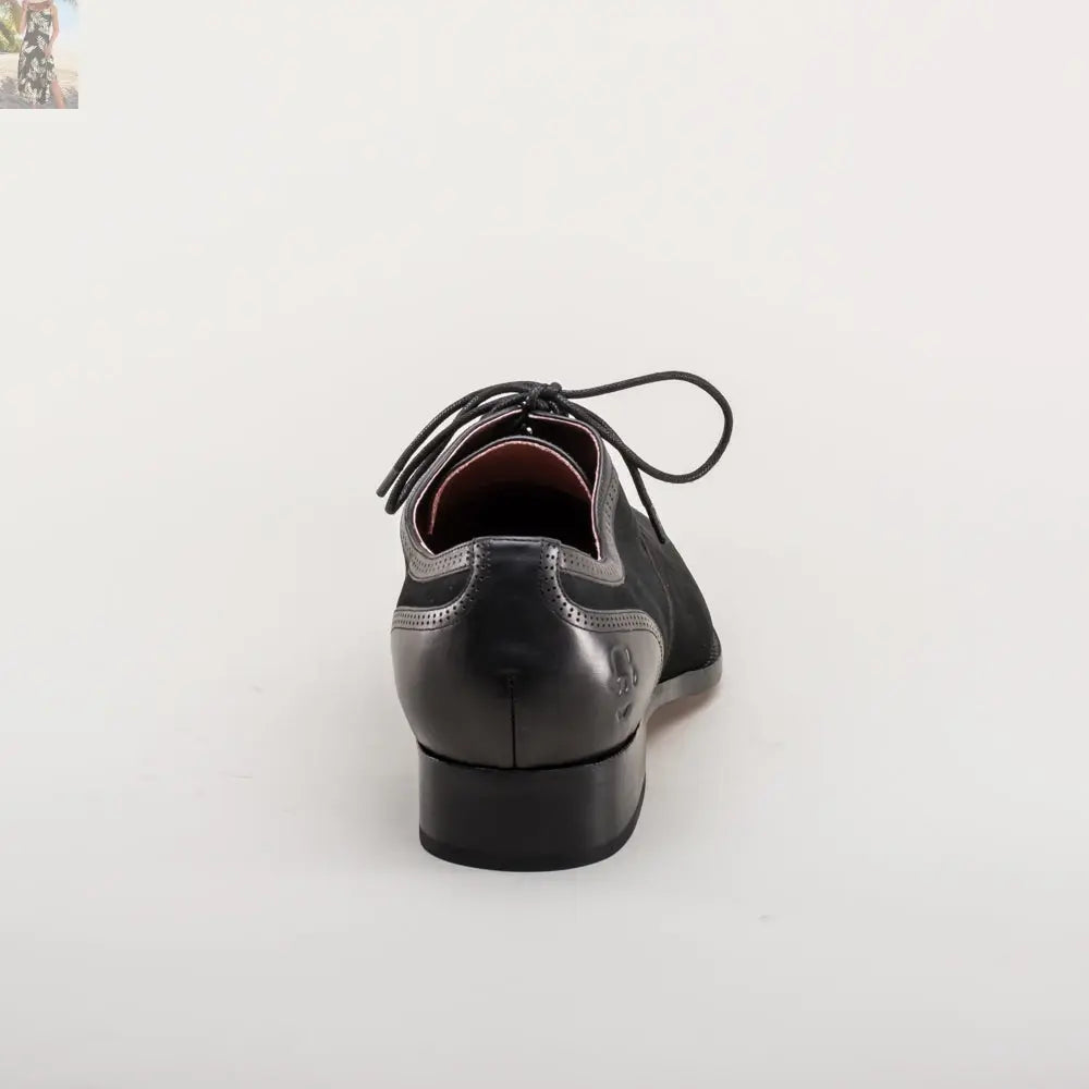 Dandy Men's Vintage Cap Toe Oxfords (Black)