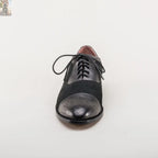 Dandy Men's Vintage Cap Toe Oxfords (Black)