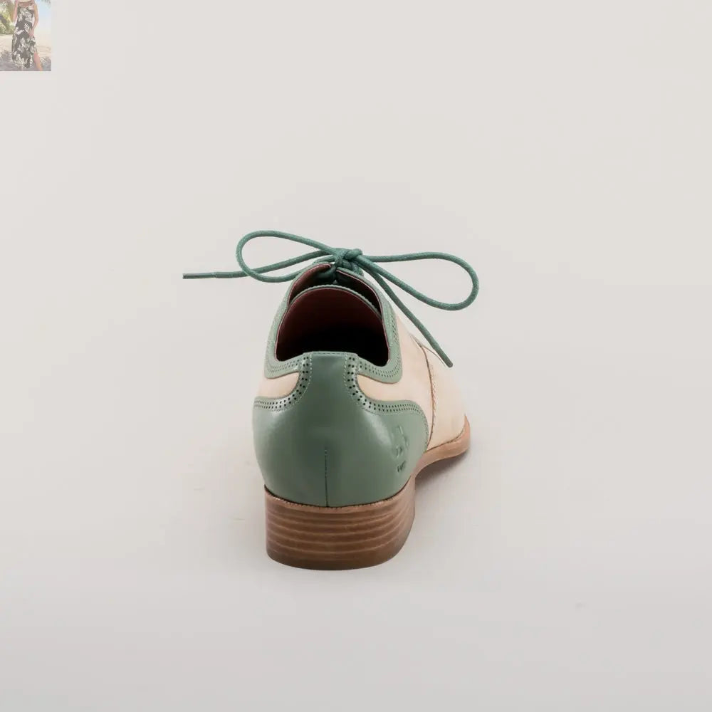 Dandy Men's Vintage Cap Toe Oxfords (Sage/Buff)