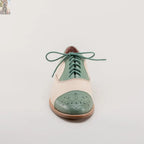 Dandy Men's Vintage Cap Toe Oxfords (Sage/Buff)