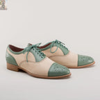 Dandy Men's Vintage Cap Toe Oxfords (Sage/Buff)