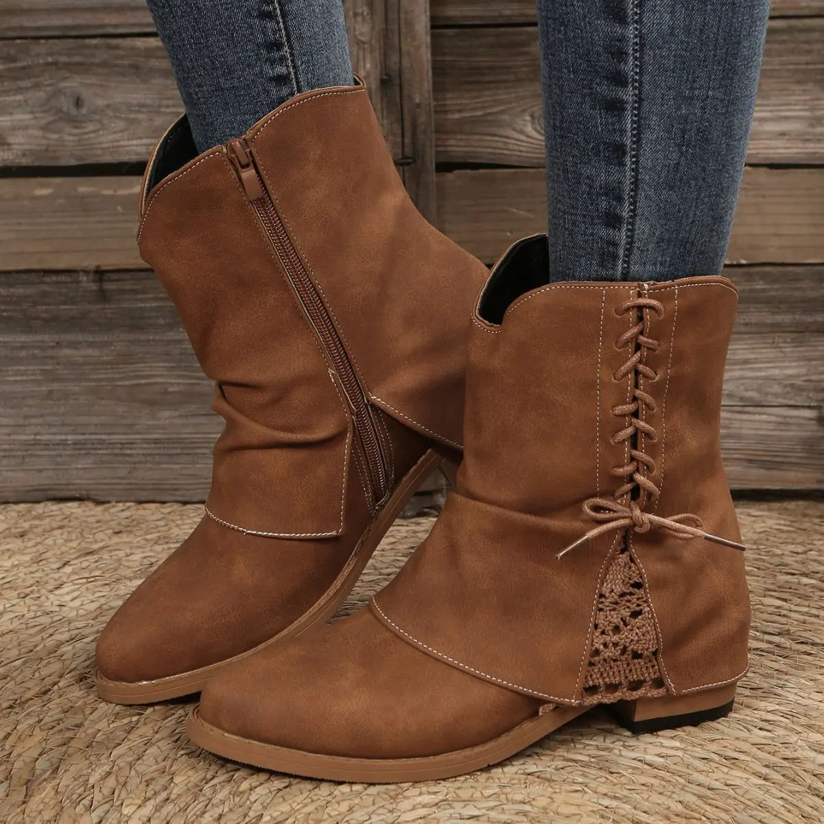 Women's Low-cut Round Head Dr Martens Boots style-haven-vwag8