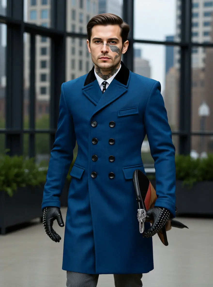 Mens Lined Wool Coat For Fall And Winter style-haven-vwag8