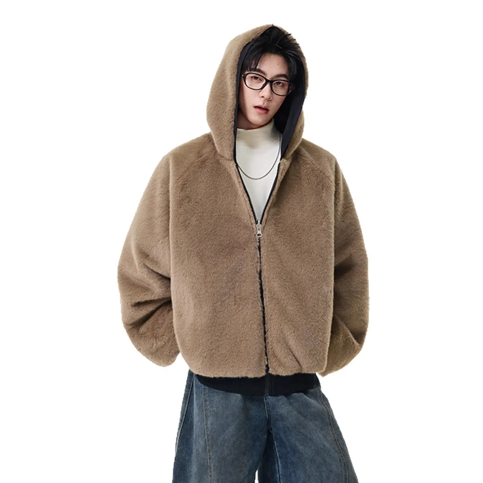 Men's Reversible Fleece-Lined Hooded Coat — Hong Kong Style style-haven-vwag8