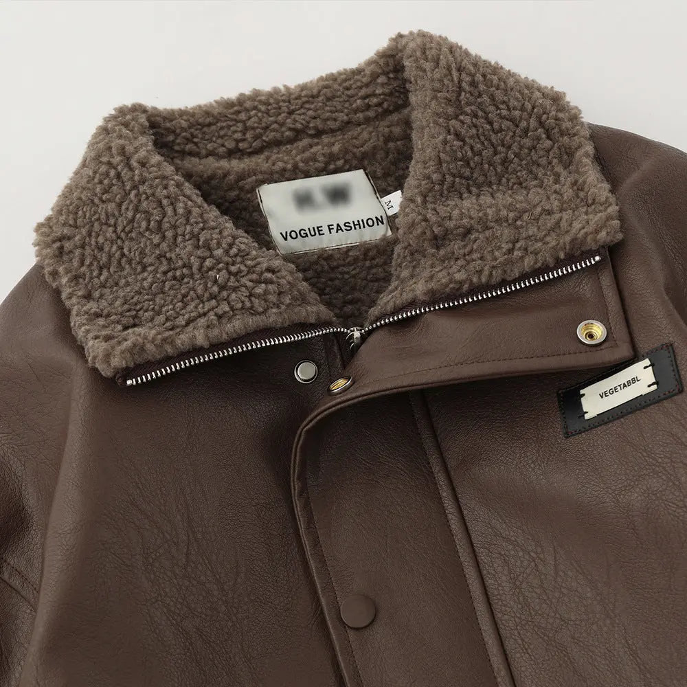 Men's American Retro PU Leather Jacket style-haven-vwag8