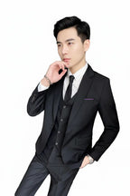 Expanded Black Three-Piece Suit White BG - Full Model