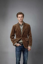 Expanded Brown Corduroy Blazer - Extra Space