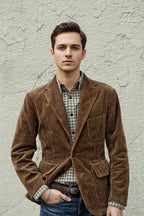 Expanded Brown Corduroy Blazer Stucco - Full Model