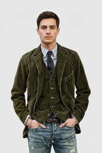 Expanded Olive Green Blazer - Full Model