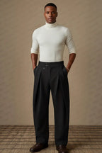 Expanded Product Image - Black Pleated Pants Full Figure