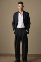 Expanded Product Image - Black Pleated Pants
