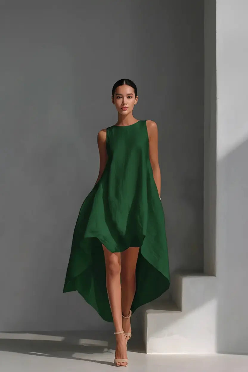 Expanded Product Image - Green Asymmetric Dress