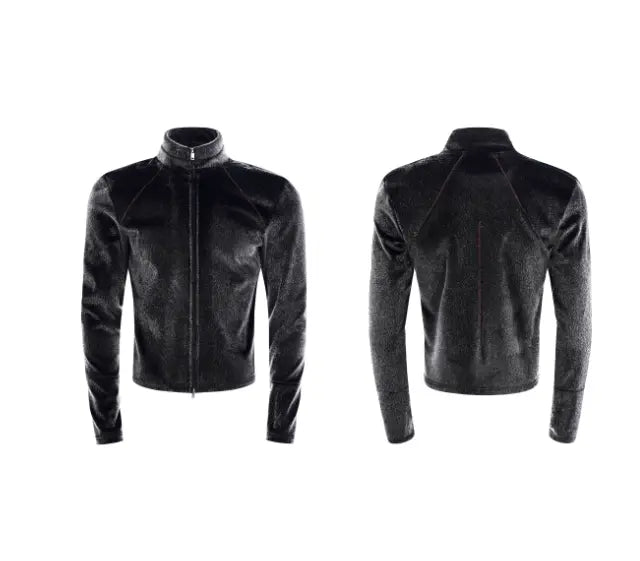 Men's Horsehair-Texture Fur Jacket — Winter Warm style-haven-vwag8