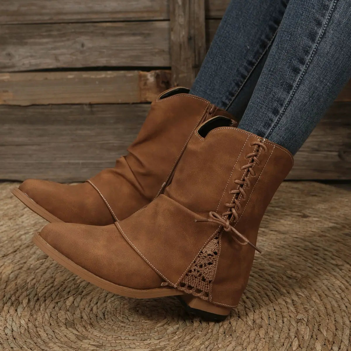 Women's Low-cut Round Head Dr Martens Boots style-haven-vwag8