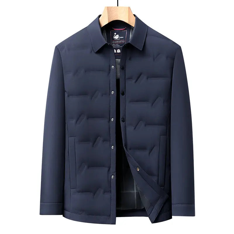 Men's Lightweight Short Down Jacket — Business Casual style-haven-vwag8