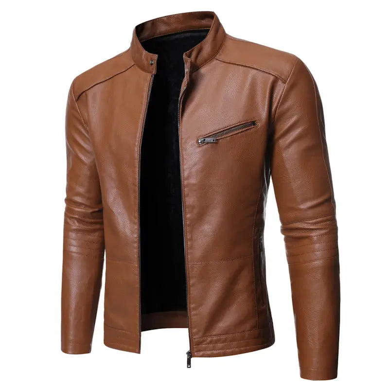 New European And American Men's Motorcycle Leather Jackets Gear Hikes