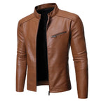 New European And American Men's Motorcycle Leather Jackets Gear Hikes