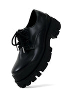 Thick Soled Men's British High-end Black Elevated Leather style-haven-vwag8