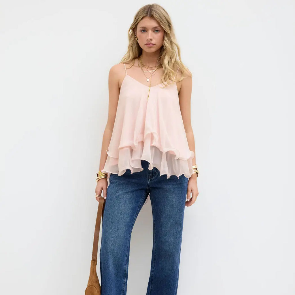 Women's New Off-Shoulder Ruffle Strap Top Gear Hikes