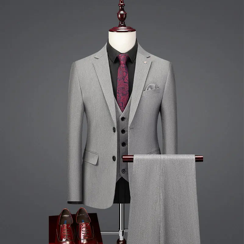 Handsome Slim Fit British Style Business Casual Suit Formal Attire style-haven-vwag8