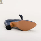 Gibson Edwardian Leather Shoes (Navy)