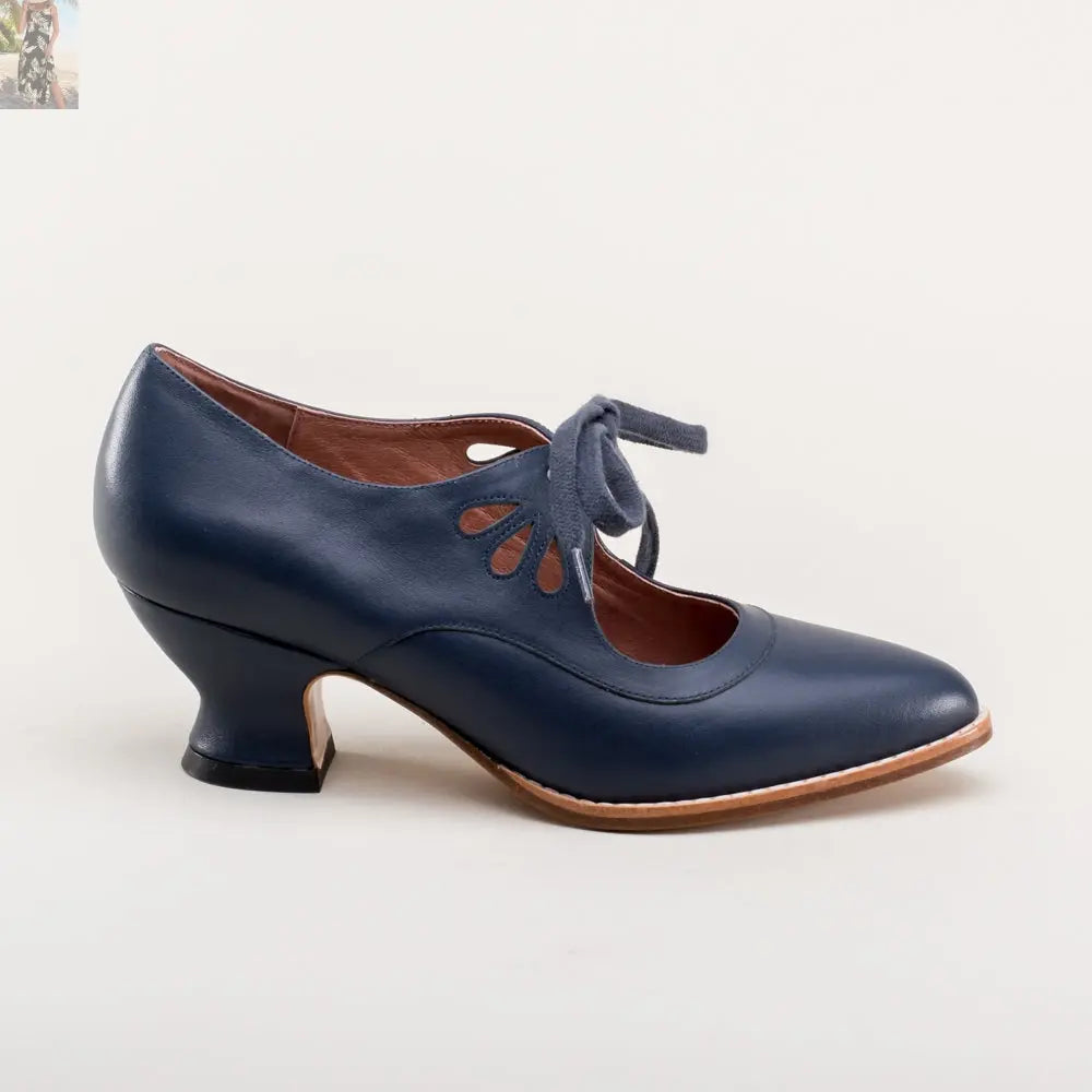 Gibson Edwardian Leather Shoes (Navy)