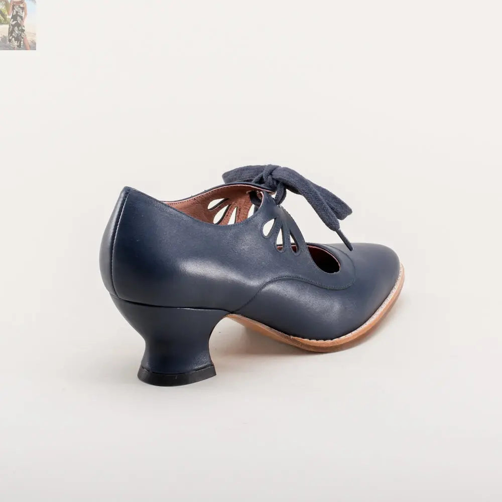 Gibson Edwardian Leather Shoes (Navy)