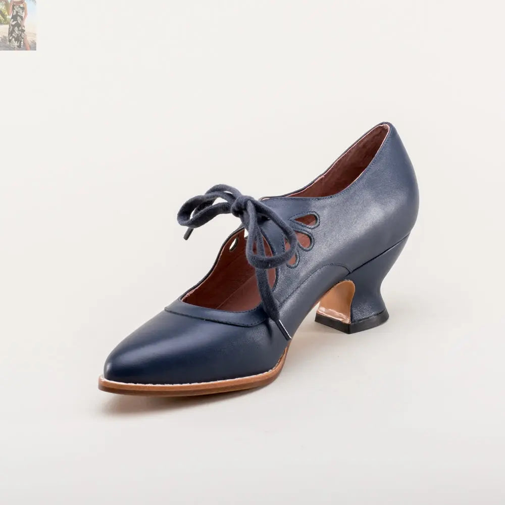 Gibson Edwardian Leather Shoes (Navy)