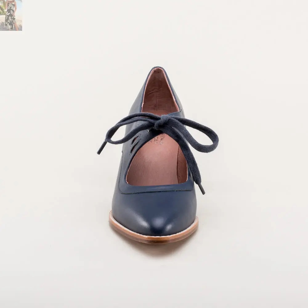 Gibson Edwardian Leather Shoes (Navy)
