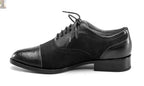 Dandy Men's Vintage Cap Toe Oxfords (Black)