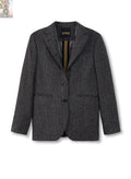 Herringbone Single-Breasted Jacket