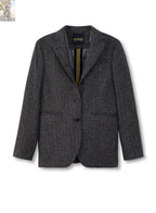 Herringbone Single-Breasted Jacket