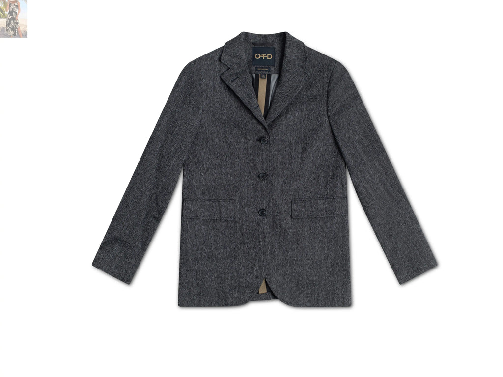 Herringbone Single-Breasted Jacket